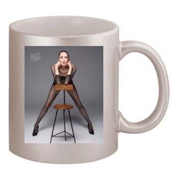 Angelina Jolie 11oz Metallic Silver Mug