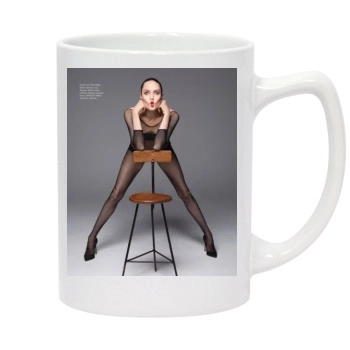 Angelina Jolie 14oz White Statesman Mug