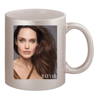 Angelina Jolie 11oz Metallic Silver Mug