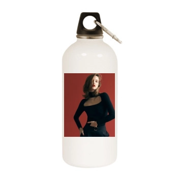 Barbara Palvin White Water Bottle With Carabiner