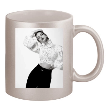 Barbara Palvin 11oz Metallic Silver Mug