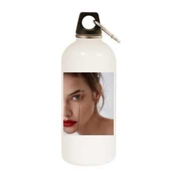 Barbara Palvin White Water Bottle With Carabiner