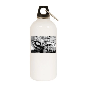 Barbara Palvin White Water Bottle With Carabiner