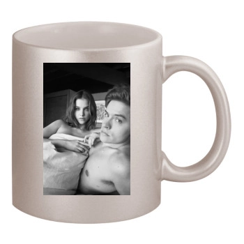 Barbara Palvin 11oz Metallic Silver Mug