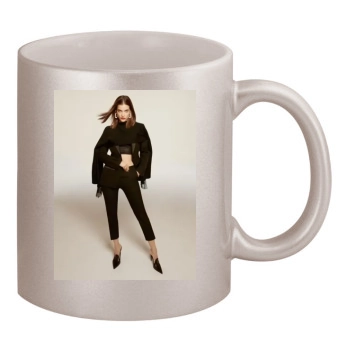 Barbara Palvin 11oz Metallic Silver Mug