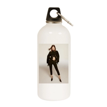 Barbara Palvin White Water Bottle With Carabiner