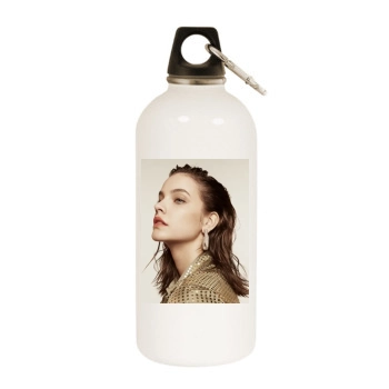 Barbara Palvin White Water Bottle With Carabiner