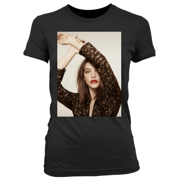 Barbara Palvin Women's Junior Cut Crewneck T-Shirt