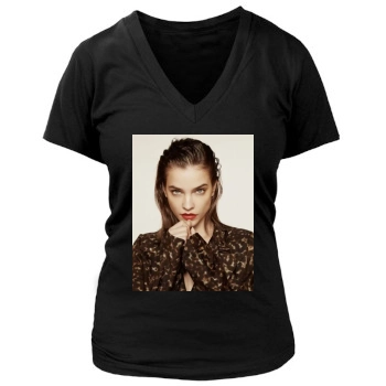 Barbara Palvin Women's Deep V-Neck TShirt