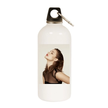 Barbara Palvin White Water Bottle With Carabiner