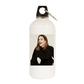 Barbara Palvin White Water Bottle With Carabiner