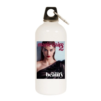 Barbara Palvin White Water Bottle With Carabiner