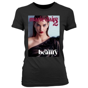 Barbara Palvin Women's Junior Cut Crewneck T-Shirt