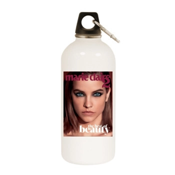 Barbara Palvin White Water Bottle With Carabiner