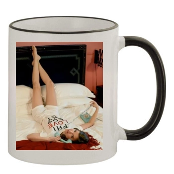 Barbara Palvin 11oz Colored Rim & Handle Mug