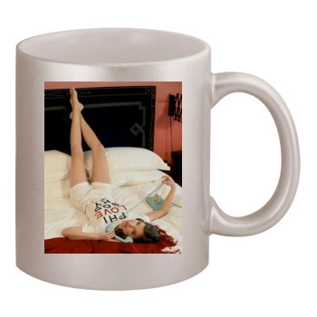 Barbara Palvin 11oz Metallic Silver Mug