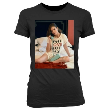 Barbara Palvin Women's Junior Cut Crewneck T-Shirt