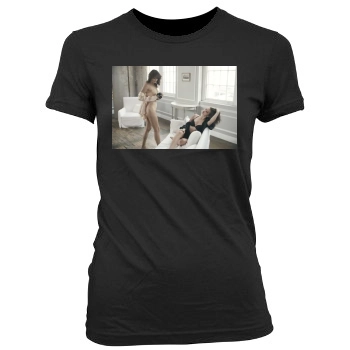 Barbara Palvin Women's Junior Cut Crewneck T-Shirt