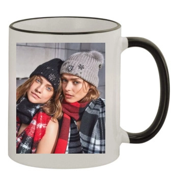 Barbara Palvin 11oz Colored Rim & Handle Mug