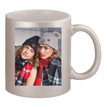 Barbara Palvin 11oz Metallic Silver Mug