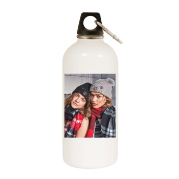 Barbara Palvin White Water Bottle With Carabiner