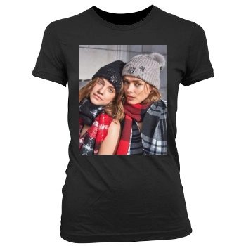 Barbara Palvin Women's Junior Cut Crewneck T-Shirt