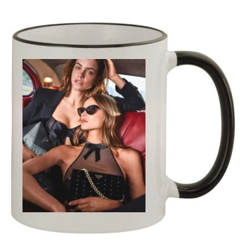 Barbara Palvin 11oz Colored Rim & Handle Mug