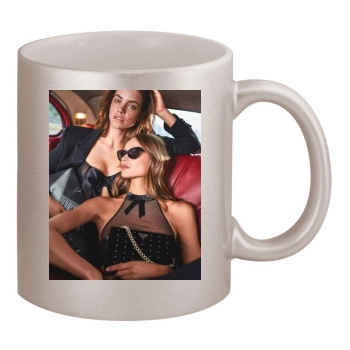 Barbara Palvin 11oz Metallic Silver Mug