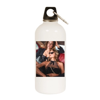 Barbara Palvin White Water Bottle With Carabiner