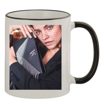 Barbara Palvin 11oz Colored Rim & Handle Mug