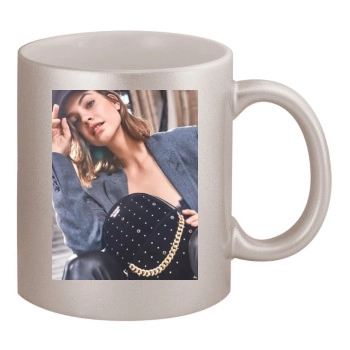 Barbara Palvin 11oz Metallic Silver Mug