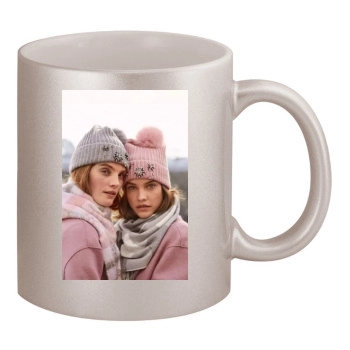 Barbara Palvin 11oz Metallic Silver Mug