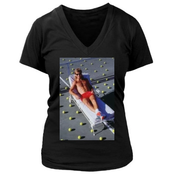 Andre Agassi Women's Deep V-Neck TShirt