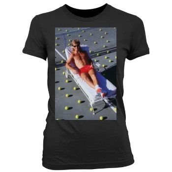 Andre Agassi Women's Junior Cut Crewneck T-Shirt