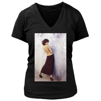 Angelina Jolie Women's Deep V-Neck TShirt