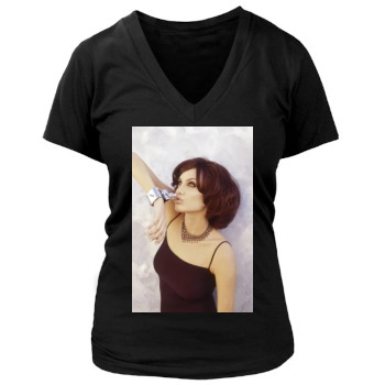 Angelina Jolie Women's Deep V-Neck TShirt