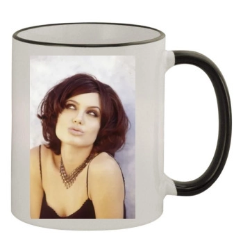 Angelina Jolie 11oz Colored Rim & Handle Mug