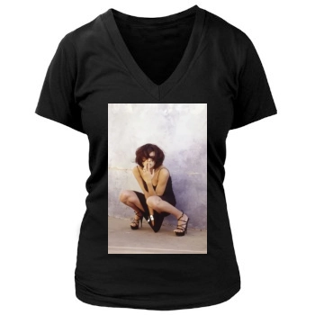 Angelina Jolie Women's Deep V-Neck TShirt