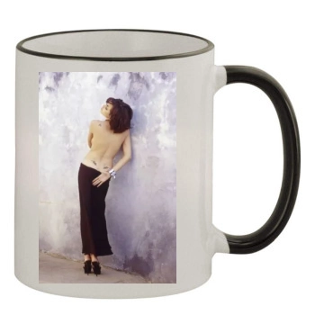 Angelina Jolie 11oz Colored Rim & Handle Mug