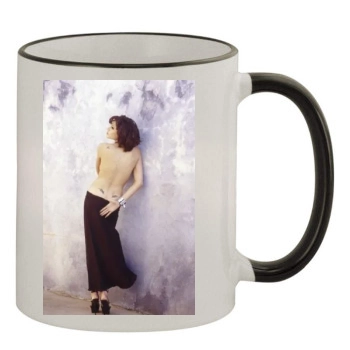 Angelina Jolie 11oz Colored Rim & Handle Mug