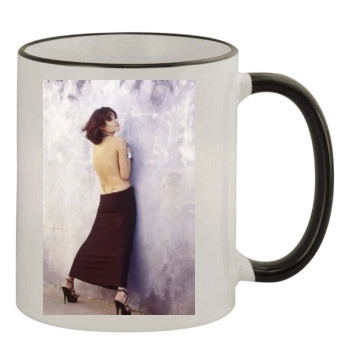 Angelina Jolie 11oz Colored Rim & Handle Mug