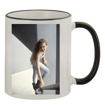 Angelina Jolie 11oz Colored Rim & Handle Mug