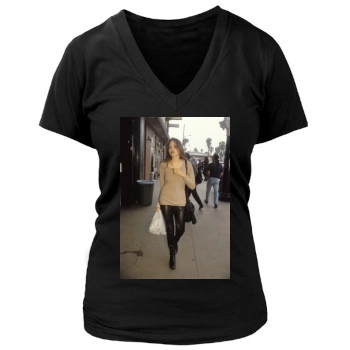 Angelina Jolie Women's Deep V-Neck TShirt