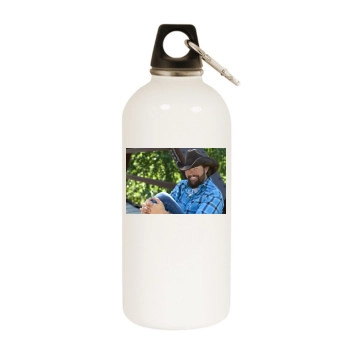 Toby Keith White Water Bottle With Carabiner