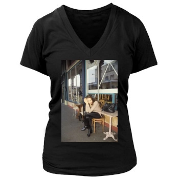 Angelina Jolie Women's Deep V-Neck TShirt