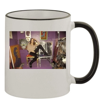 Angelina Jolie 11oz Colored Rim & Handle Mug