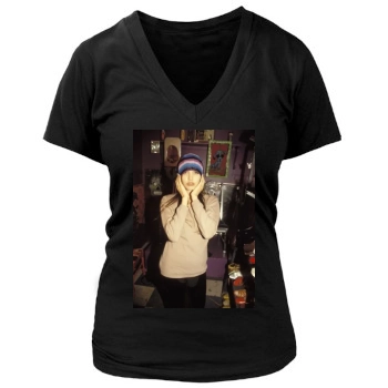 Angelina Jolie Women's Deep V-Neck TShirt