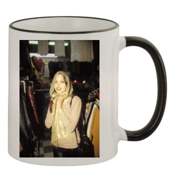 Angelina Jolie 11oz Colored Rim & Handle Mug