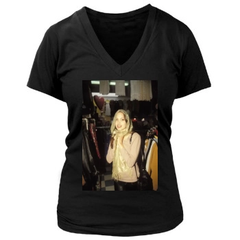 Angelina Jolie Women's Deep V-Neck TShirt