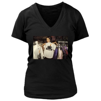 Angelina Jolie Women's Deep V-Neck TShirt